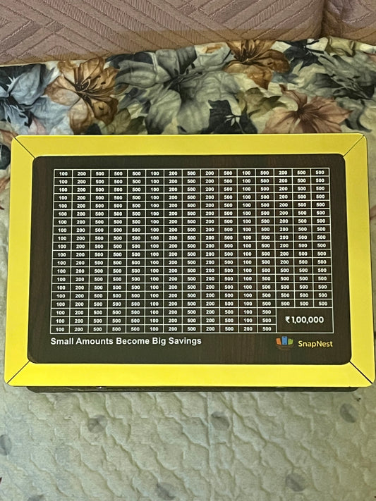 1 Lakh Wooden Money Piggy Bank (Including marker)