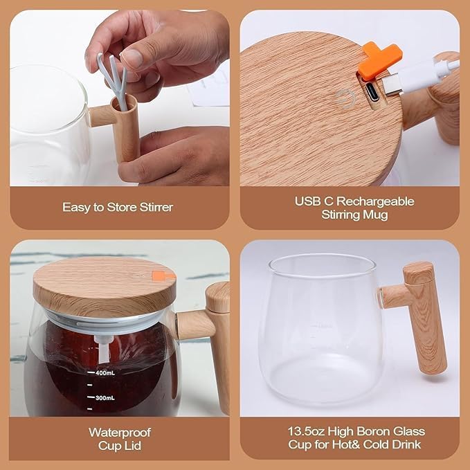 Self Stirring Coffee Mug (USB chargeable)
