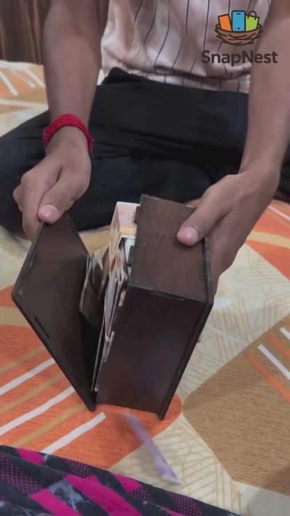 1 Lakh Wooden Money Piggy Bank (Including marker)