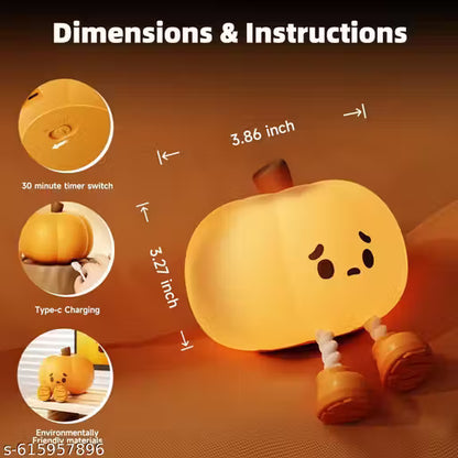 Cute Pumpkin Decor Silicone Night Lamp